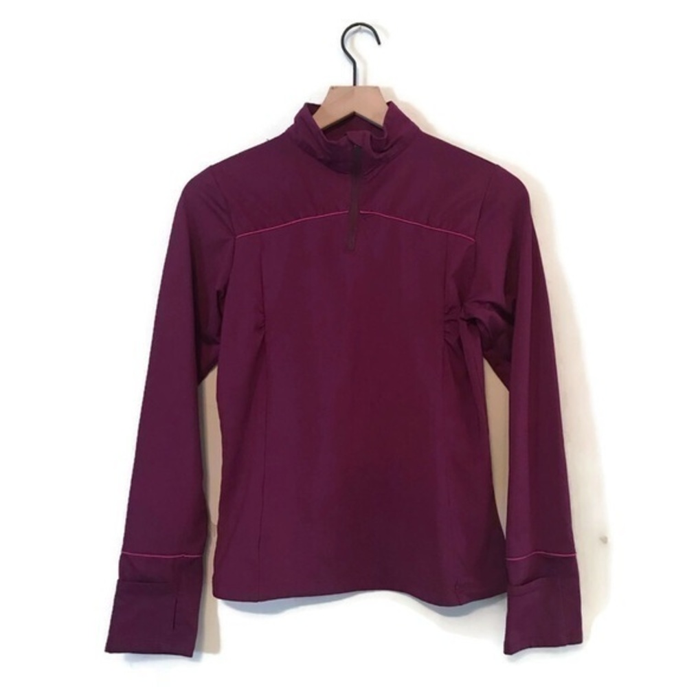 Isis Burgundy Pink Quarter 1/4 Zip Pullover Sweatshirt Women’s Size XS